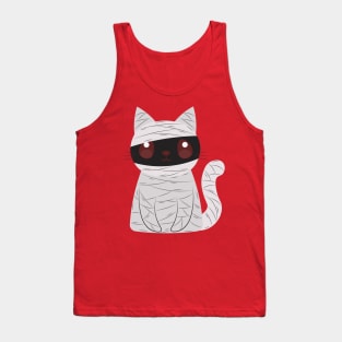 Halloween Cat Mummy Tank Top